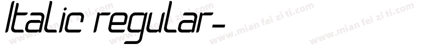 Italic regular字体转换